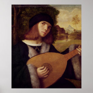 De Lute Player Poster