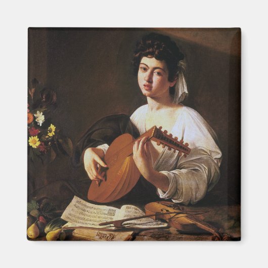 De Lute speler, Caravaggio Magneet (Voorkant)