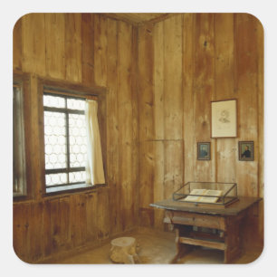 De Luther-ruimte in het kasteel van Wartburg Vierkante Sticker