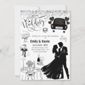 De luxe bruiloft elegante partij kaart (Voorkant)