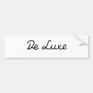 De Luxe Bumpersticker