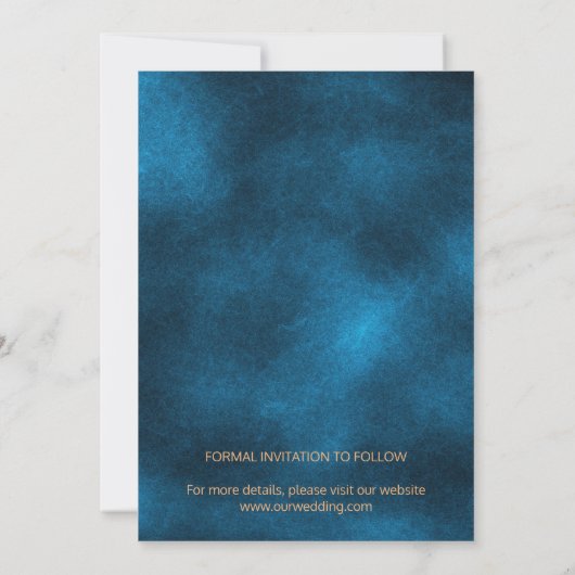 De luxe goudbruiloft van de marine redden de datum aankondiging (Achterkant)