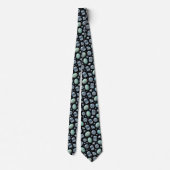 De Luxe Man | Zwarte Das Diamant Opal Halsband (Achterkant)