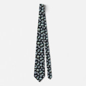 De Luxe Man | Zwarte Das met Diamant Opal Halsdoek (Voorkant)