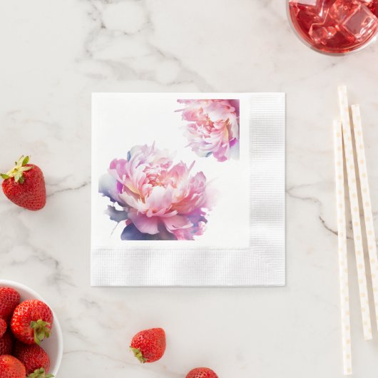 De luxe van pioenrozen servet (Insitu)