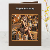 De luxe verjaardag van een mooie vrouw kaart (Gele Bloem)