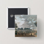 De Luxemburgse tuinen Vierkante Button 5,1 Cm (Voorkant /achterkant)