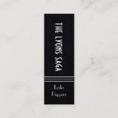 De Lyon Saga van het Bladwijzer van Leslie Peppers Mini Visitekaartje (Voorkant)