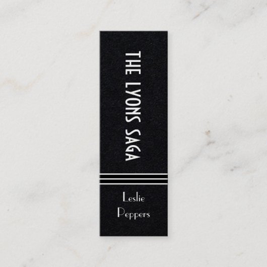 De Lyon Saga van het Bladwijzer van Leslie Peppers Mini Visitekaartje (Voorkant)