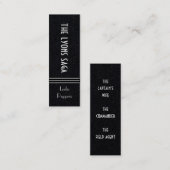 De Lyon Saga van het Bladwijzer van Leslie Peppers Mini Visitekaartje (Voorkant / Achterkant)