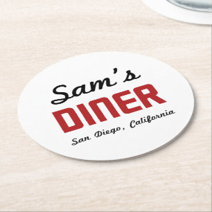 De Lyons Saga ~ Sam's diner Ronde Kartonnen Onderzetter