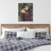 De maagd aan de voet van het kruis canvas afdruk (Insitu (Slaapkamer))