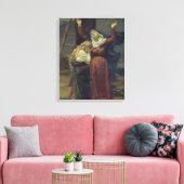 De maagd aan de voet van het kruis canvas afdruk (Insitu (Woonkamer))
