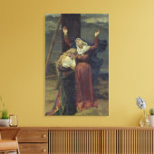 De maagd aan de voet van het kruis canvas afdruk (Insitu (Woonkamer))