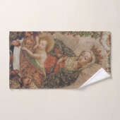 De Maagd aanbidt het Christuskind Kerstmis Bad Handdoek (Handdoek)