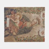 De Maagd aanbidt het Christuskind Kerstmis Fleece Deken (Voorkant (Horizontaal))