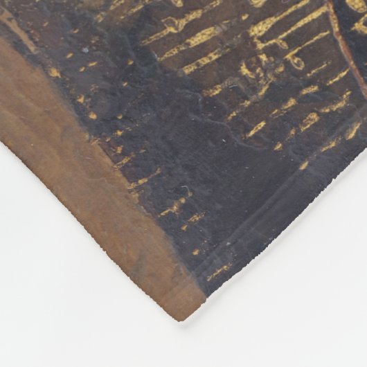 De Maagd aanbidt het Christuskind Kerstmis Fleece Deken (Hoek)