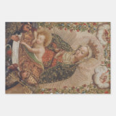 De Maagd aanbidt het Christuskind Kerstmis Inpakpapier Vel (Voorkant)