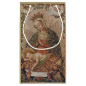 De Maagd aanbidt het Christuskind Kerstmis Klein Cadeauzakje (Achterkant)