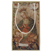 De Maagd aanbidt het Christuskind Kerstmis Klein Cadeauzakje (Voorkant)