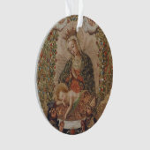 De Maagd aanbidt het Christuskind Kerstmis Ornament (voorkant)