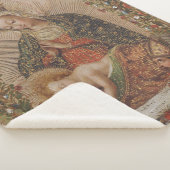 De Maagd aanbidt het Christuskind Kerstmis Sherpa Deken (3/4)