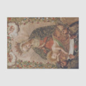 De Maagd aanbidt het Christuskind Kerstmis Tissuepapier (Voorkant)