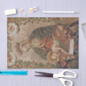 De Maagd aanbidt het Christuskind Kerstmis Tissuepapier (Craft)