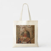 De Maagd aanbidt het Christuskind Kerstmis Tote Bag (Achterkant)