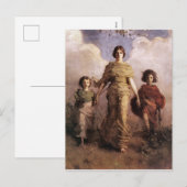 De maagd Abbott Handerson Thayer uit 1893 Feestdagenkaart (Voorkant / Achterkant)