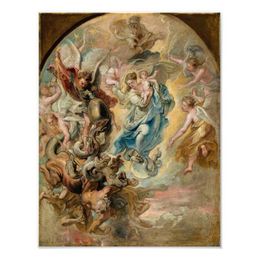 De Maagd als vrouw van de Apocalyps | Rubens | Foto Afdruk (Voorkant)