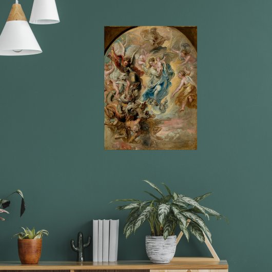 De Maagd als vrouw van de Apocalyps | Rubens | Poster (Woonkamer 1)