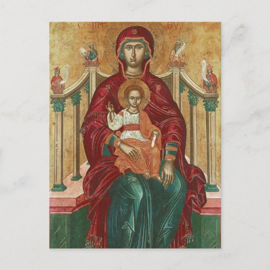 De Maagd Brephokratousa gekroond door Tzanes Briefkaart (Voorkant)