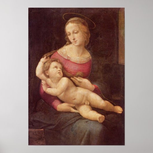 De maagd (de Bridgewater Madonna) van Raphael Poster (Voorkant)