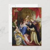 De maagd die de Rosary aanbiedt Briefkaart (Voorkant / Achterkant)