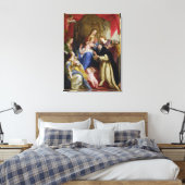 De maagd die de Rosary aanbiedt Canvas Afdruk (Insitu (Slaapkamer))