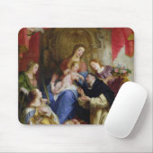 De maagd die de Rosary aanbiedt Muismat (Met muis)