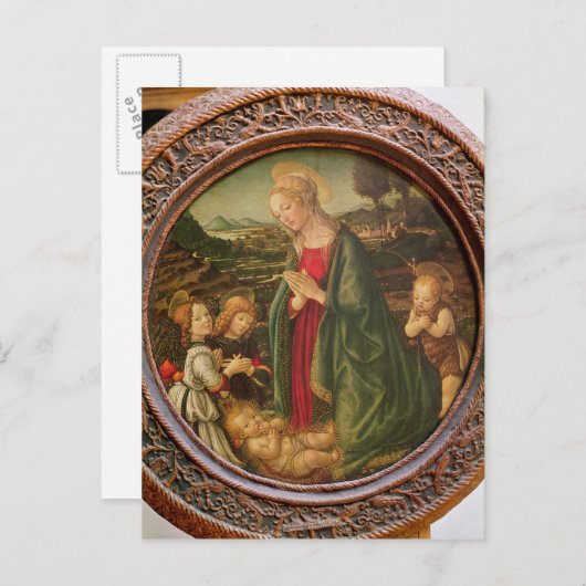 De Maagd die het Christelijke Kind bewondert Briefkaart (Voorkant / Achterkant)