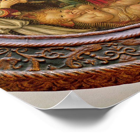 De Maagd die het Christelijke Kind bewondert Poster (Hoek)