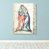 De Maagd en Christus, van de Passie van Canvas Afdruk (Insitu (Houten vloer))