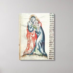 De Maagd en Christus, van de Passie van Canvas Afdruk