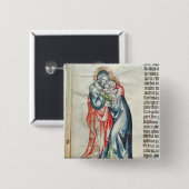 De Maagd en Christus, van de Passie van Vierkante Button 5,1 Cm (Voorkant /achterkant)