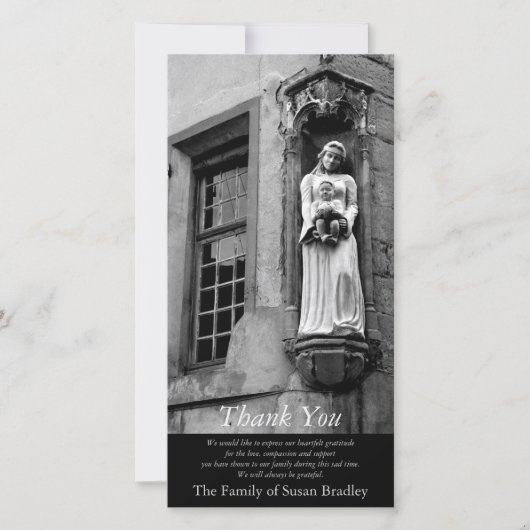 De Maagd en het Kind 2 Sympathie Dank u Bedankkaart (Voorkant)