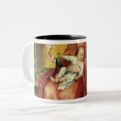 De maagd en het kind 2 tweekleurige koffiemok (Voorkant links)