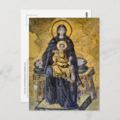 De Maagd en het Kind Byzantijnse Mozaïek Icon Briefkaart (Voorkant / Achterkant)