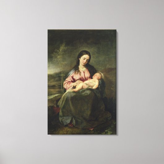 De Maagd en het Kind Canvas Afdruk (Voorkant)