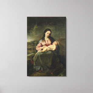 De Maagd en het Kind Canvas Afdruk