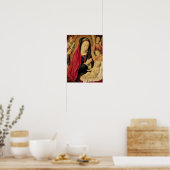 De Maagd en het Kind dat door Angels wordt geadorb Poster (Keuken)