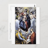 De Maagd en het Kind door Briefkaart El Greco (Voorkant / Achterkant)