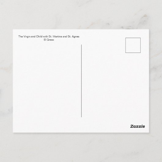 De Maagd en het Kind door Briefkaart El Greco (Achterkant)